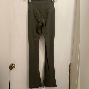 Lululemon align mini flare Olive Green High-Waisted Leggings